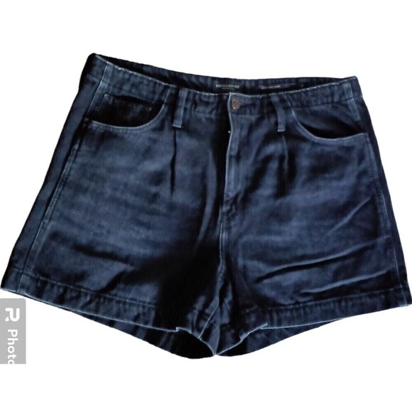 Banana Republic Shorts Womens Size 32 Black Denim High Rise Fit Mom High Waisted - Picture 1 of 9